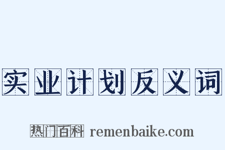 实业计划反义词是什么意思的图片